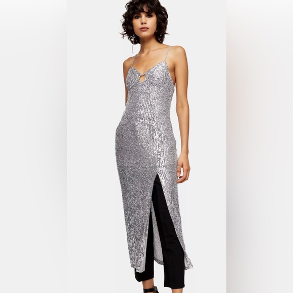 Topshop sequin keyhole dress - Picture 2 of 3